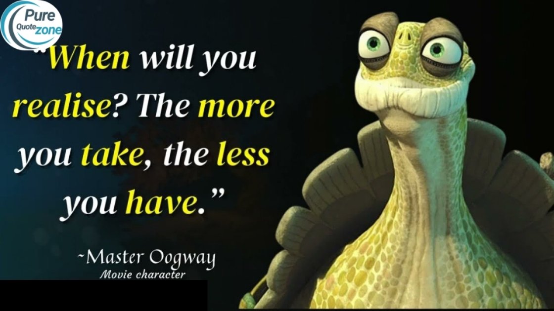 Best Master Oogway Quote